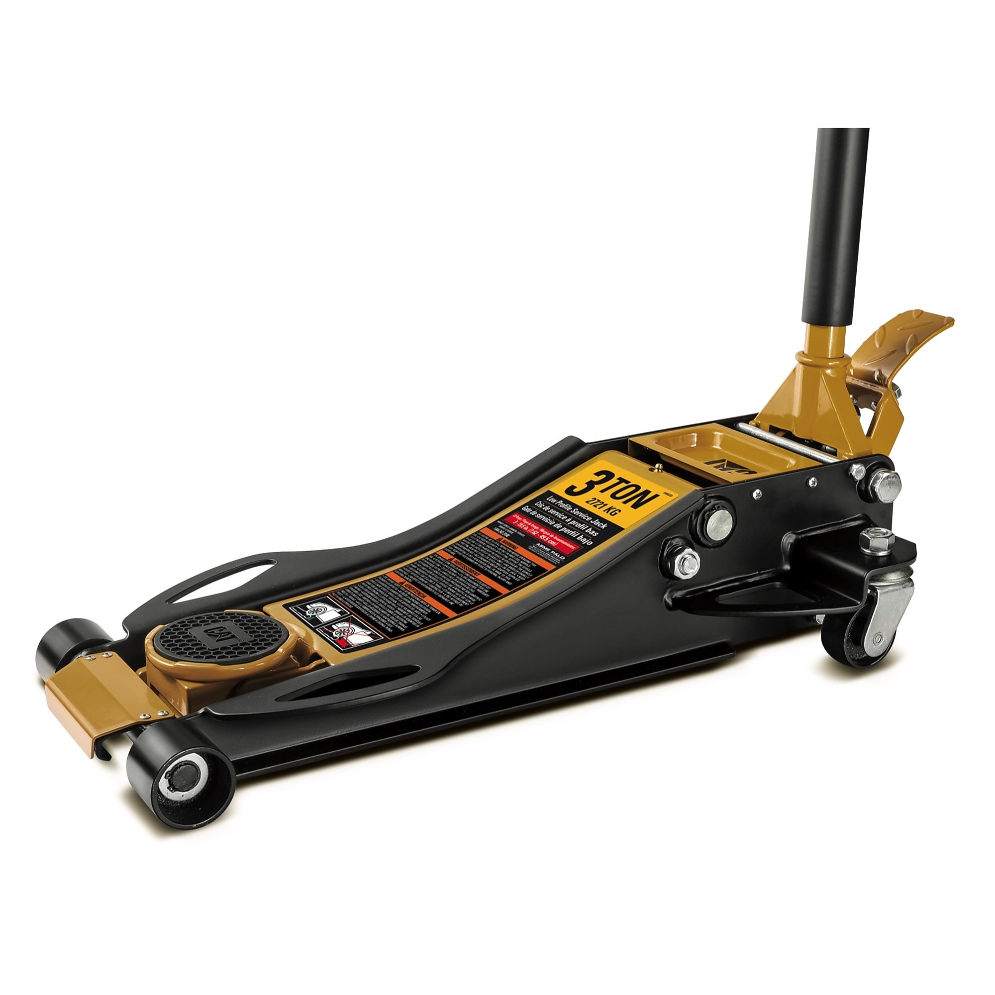 Caterpillar, 3 Ton Low Profile Service Jack, Lift Capacity 3 Tons, Max. Lift Height 19.5 in, Model# 240109